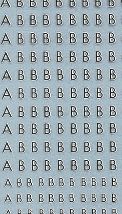 Electron Microscopy Sciences Dry Transfer Sheet Letters A,B,C,D, 14pt &