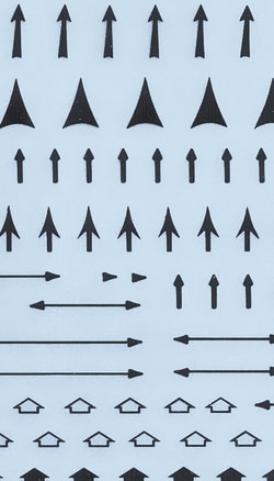 Electron Microscopy Sciences Dry Transfer Sheet Solid Arrows, Black, Quantity: