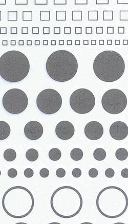 Electron Microscopy Sciences Dry Transfer Sheet Squares/Circles/Stars,