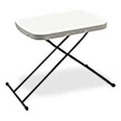 Enterprise Technology Solutions&nbsp;7110017026956 skilcraft personal adjustable height folding table, 18w x 26d x 20.8h to 26.6h, platinum gray