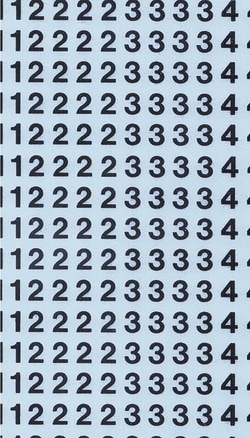 Electron Microscopy Sciences Dry Transfer Sheet Numbers 0-9, 16pt, Quantity: