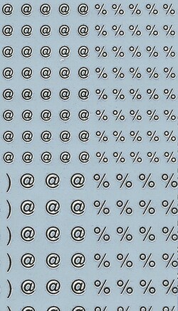 Electron Microscopy Sciences&nbsp;Dry Transfer Sheet Brackets, Period, Comma, 12,16,18pt