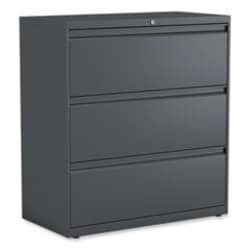 Enterprise Technology Solutions&nbsp;Lateral File, 3 Legal/Letter/A4/A5-Size File Drawers, Charcoal, 36