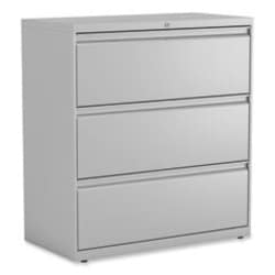 Enterprise Technology Solutions&nbsp;Lateral File, 3 Legal/Letter/A4/A5-Size File Drawers, Light Gray, 36