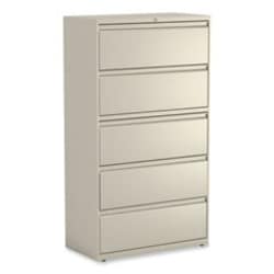 Enterprise Technology Solutions&nbsp;Lateral File, 5 Legal/Letter/A4/A5-Size File Drawers, Putty, 36