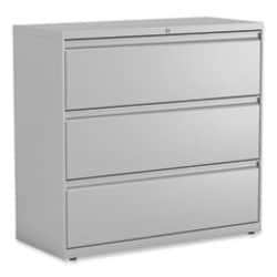 Enterprise Technology Solutions&nbsp;Lateral File, 3 Legal/Letter/A4/A5-Size File Drawers, Light Gray, 42