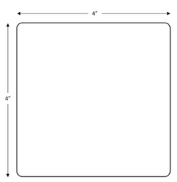 Caresfield Thermal Transfer Label 4 x 4 in. | Buy Online | Caresfield | Fisher Scientific