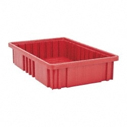 MSC&nbsp;Quantum Storage DG92035RD 75 Lb Load Capacity Red Polypropylene Dividable Container Stacking, 16-1/2
