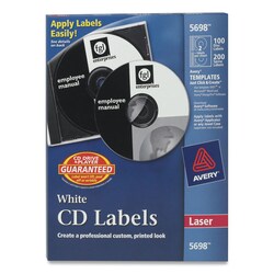 Enterprise Technology Solutions Laser Cd Labels Matte White 10, Quantity: