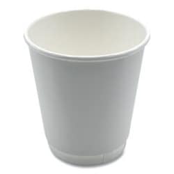 Enterprise Technology Solutions&nbsp;Paper Hot Cups, Double-Walled, 10 oz, White, 25/Pack