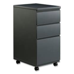 Enterprise Technology Solutions&nbsp;File Pedestal With Full-Length Pull, Left Or Right, 3-Drawers: Box/box/file, Legal/letter, Charcoal, 14.96