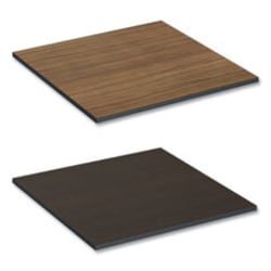 Enterprise Technology Solutions&nbsp;Reversible Laminate Table Top, Square, 35.38w X 35.38d, Espresso/walnut