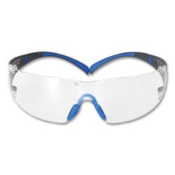 Enterprise Technology Solutions&nbsp;SecureFit Protective Eyewear, 400 Series, Black/Blue Plastic Frame, Clear Polycarbonate Lens
