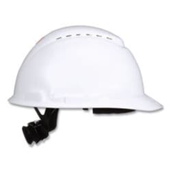 Enterprise Technology Solutions&nbsp;SecureFit H-Series Hard Hats, H-700 Front-Brim Cap with UV Indicator, 4-Point Pressure Diffusion Ratchet Suspension, White