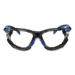 Enterprise Technology Solutions&nbsp;Solus 1000 Series Safety Glasses, Black/Blue Plastic Frame, Clear Polycarbonate Lens