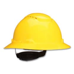 Enterprise Technology Solutions&nbsp;SecureFit H-Series Hard Hats, H-800 Vented Hat with UV Indicator, 4-Point Pressure Diffusion Ratchet Suspension, Yellow