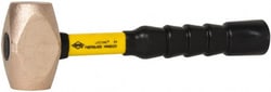 MSC NUPLA 30040 4 Lb Head 1-43/64" Face Brass Nonmarring Hammer 12" Overall
