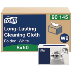 Tork Long-Lasting Folded Cleaning Cloths W8 White | Buy Online | Tork | Fisher Scientific