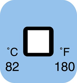 Cole-Parmer Irreversible 1 Point Temperature Label, 54°C/129°F; 50/Pk,