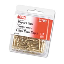 Enterprise Technology Solutions GOLD TONE PAPER CLIPS 2 SMO, Quantity: