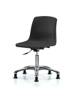 Fisherbrand Chrome Desk Height Polypropylene Shell Chair with Stationary Glides Black | Buy Online | Fisherbrand&trade; | Fisher Scientific