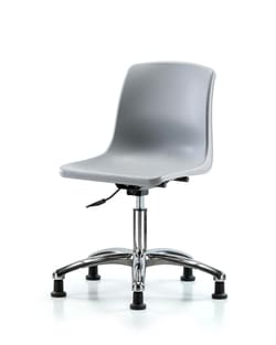 Fisherbrand&trade;&nbsp;Chrome Desk Height Polypropylene Shell Chair with Stationary Glides