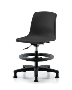 Fisherbrand&trade;&nbsp;Medium Bench Height Polypropylene Shell Chair with Black Foot Ring and Casters