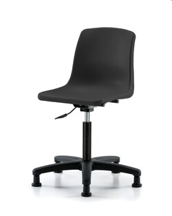 Fisherbrand Medium Bench Height Polypropylene Shell Chair with Stationary Glides Black | Buy Online | Fisherbrand&trade; | Fisher Scientific