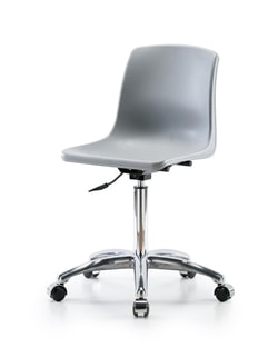 Fisherbrand Chrome Medium Bench Height Polypropylene Shell Chair Gray | Buy Online | Fisherbrand&trade; | Fisher Scientific