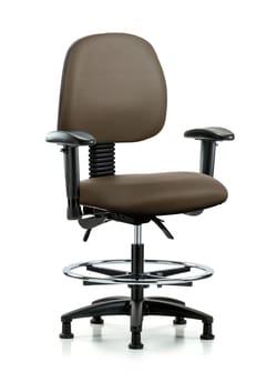 Fisherbrand Vinyl Chair - Med Bench Height with Medium Back, Seat Tilt Taupe | Buy Online | Fisher Scientific