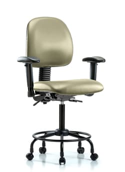 Fisherbrand™ Vinyl Chair - Medium Bench Height with Round Tube Base, Medium Back