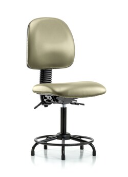Fisherbrand™ Vinyl Chair - Medium Bench Height with Round Tube Base, Medium Back, Seat Tilt, and Stationary Glides in Grade B Vinyl