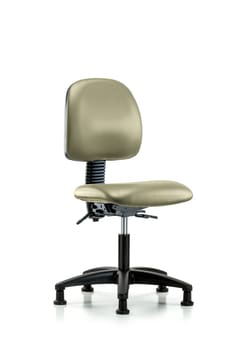 Fisherbrand™ Vinyl Chair - Desk Height with Medium Back, Seat Tilt, and Casters in Grade B Vinyl