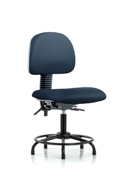 Fisherbrand™ Vinyl Chair - Desk Height with Round Tube Base, Seat Tilt, and Stationary Glides in Grade A Vinyl