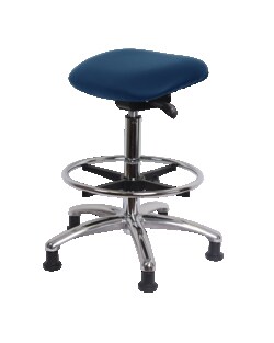 Fisherbrand Standing Height Class 100 Clean Room Vinyl Sit-Stand with Chrome Foot Ring and Stationary Glides Adobe White | Buy Online | Fisher Scientific