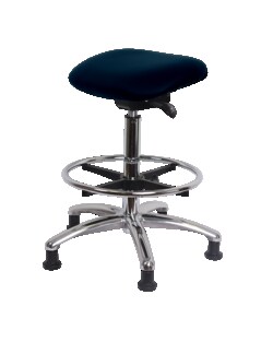 Fisherbrand Standing Height Class 100 Clean Room Vinyl Sit-Stand with Chrome Foot Ring and Stationary Glides Adobe White | Buy Online | Fisher Scientific