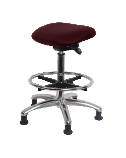 Fisherbrand Standing Height Class 100 Clean Room Vinyl Sit-Stand with Chrome Foot Ring and Stationary Glides Adobe White | Buy Online | Fisher Scientific