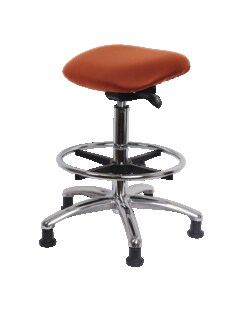 Fisherbrand Standing Height Vinyl Sit-Stand with Chrome Foot Ring Elephant Gray | Buy Online | Fisherbrand&trade; | Fisher Scientific