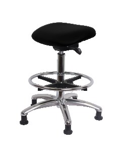 Fisherbrand Standing Height Vinyl Sit-Stand with Chrome Foot Ring Elephant Gray | Buy Online | Fisherbrand&trade; | Fisher Scientific