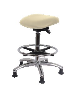 Fisherbrand Standing Height Vinyl Sit-Stand with Chrome Foot Ring Elephant Gray | Buy Online | Fisherbrand&trade; | Fisher Scientific