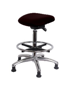 Fisherbrand Standing Height Vinyl Sit-Stand with Chrome Foot Ring Elephant Gray | Buy Online | Fisherbrand&trade; | Fisher Scientific