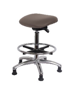 Fisherbrand Standing Height Vinyl Sit-Stand with Chrome Foot Ring Elephant Gray | Buy Online | Fisherbrand&trade; | Fisher Scientific