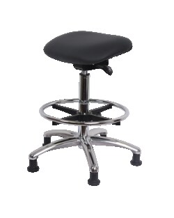Fisherbrand Standing Height Vinyl Sit-Stand with Chrome Foot Ring Elephant Gray | Buy Online | Fisherbrand&trade; | Fisher Scientific