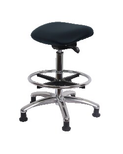 Fisherbrand Standing Height Vinyl Sit-Stand with Chrome Foot Ring Elephant Gray | Buy Online | Fisherbrand&trade; | Fisher Scientific