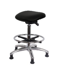 Fisherbrand Standing Height Vinyl Sit-Stand with Chrome Foot Ring Elephant Gray | Buy Online | Fisherbrand&trade; | Fisher Scientific