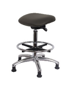Fisherbrand Standing Height Vinyl Sit-Stand with Chrome Foot Ring Elephant Gray | Buy Online | Fisherbrand&trade; | Fisher Scientific