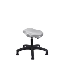 Fisherbrand Desk Height Polyurethane Ray Sit-Stand Stool with Stationary Glides Gray | Buy Online | Fisher Scientific