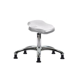 Fisherbrand&trade;&nbsp;Desk Height Polyurethane Ray Stool Chrome with Stationary Glides