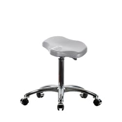 Fisherbrand Medium Bench Height Polyurethane Ray Sit-Stand Stool with Chrome Casters Gray | Buy Online | Fisher Scientific