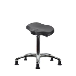 Fisherbrand Medium Bench Height Polyurethane Ray Sit-Stand Stool Chrome with Stationary Glides Gray | Buy Online | Fisher Scientific